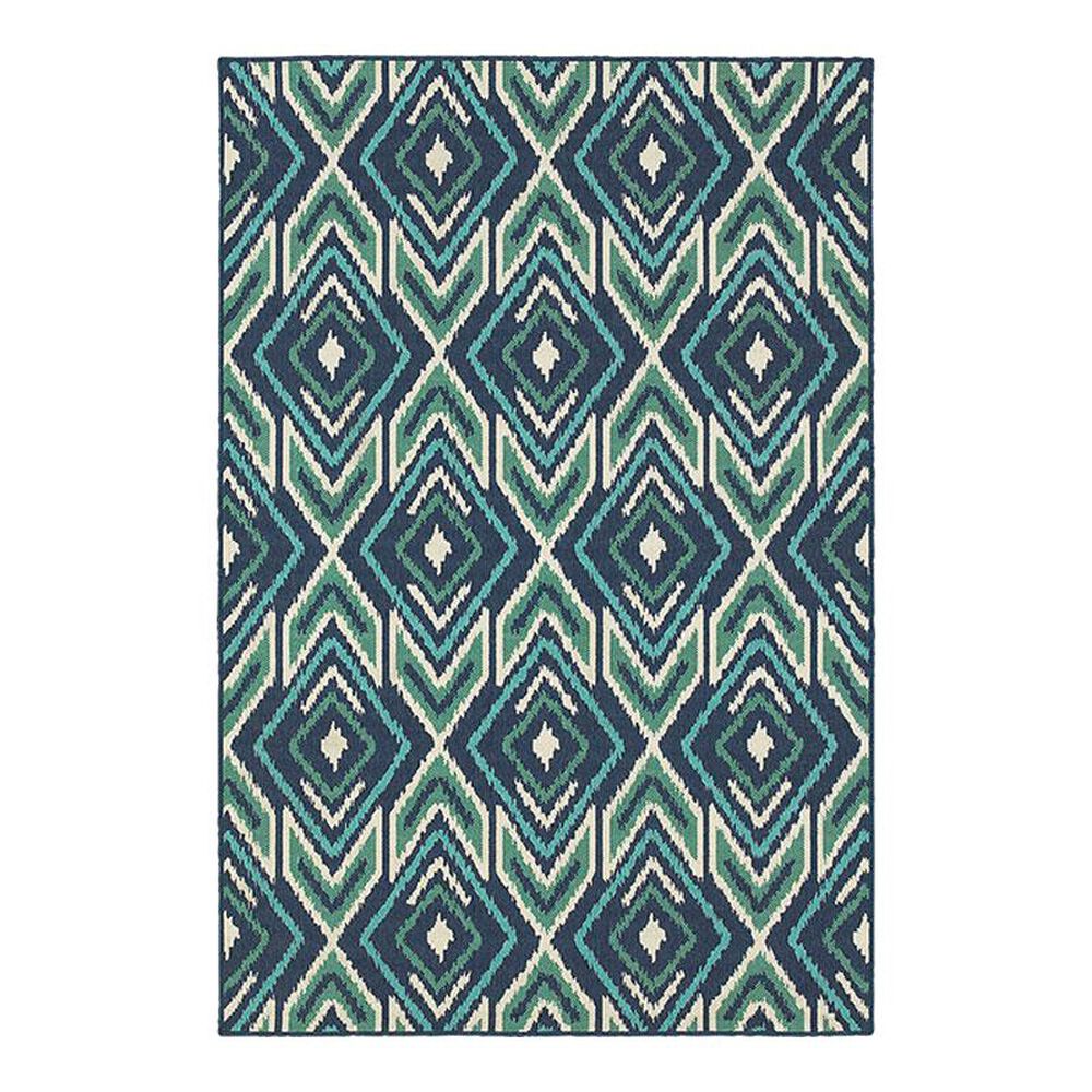 Oriental Weavers Meridian 2209B 8"6" x 13" Navy Area Rug, , large