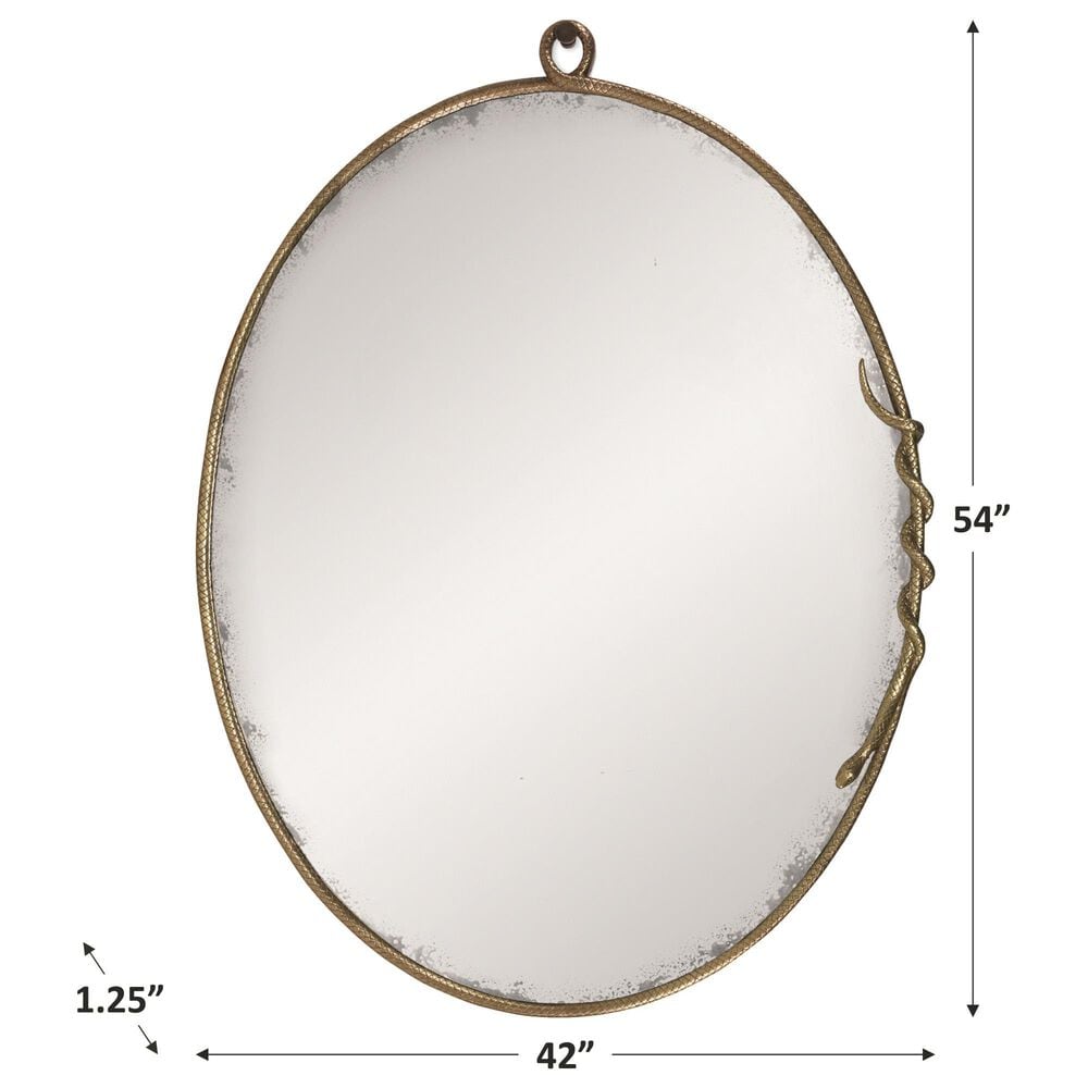 Century Eve Mirror in Antique Brass, , large