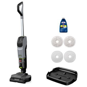 Bissell SpinWave + Vac All-In-One Powered Spin-Mop with Vacuum in Cool Grey and Cha Cha Lime, , large