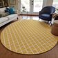 Dalyn Rug Company York 8" Round Gold Indoor/Outdoor Area Rug, , large