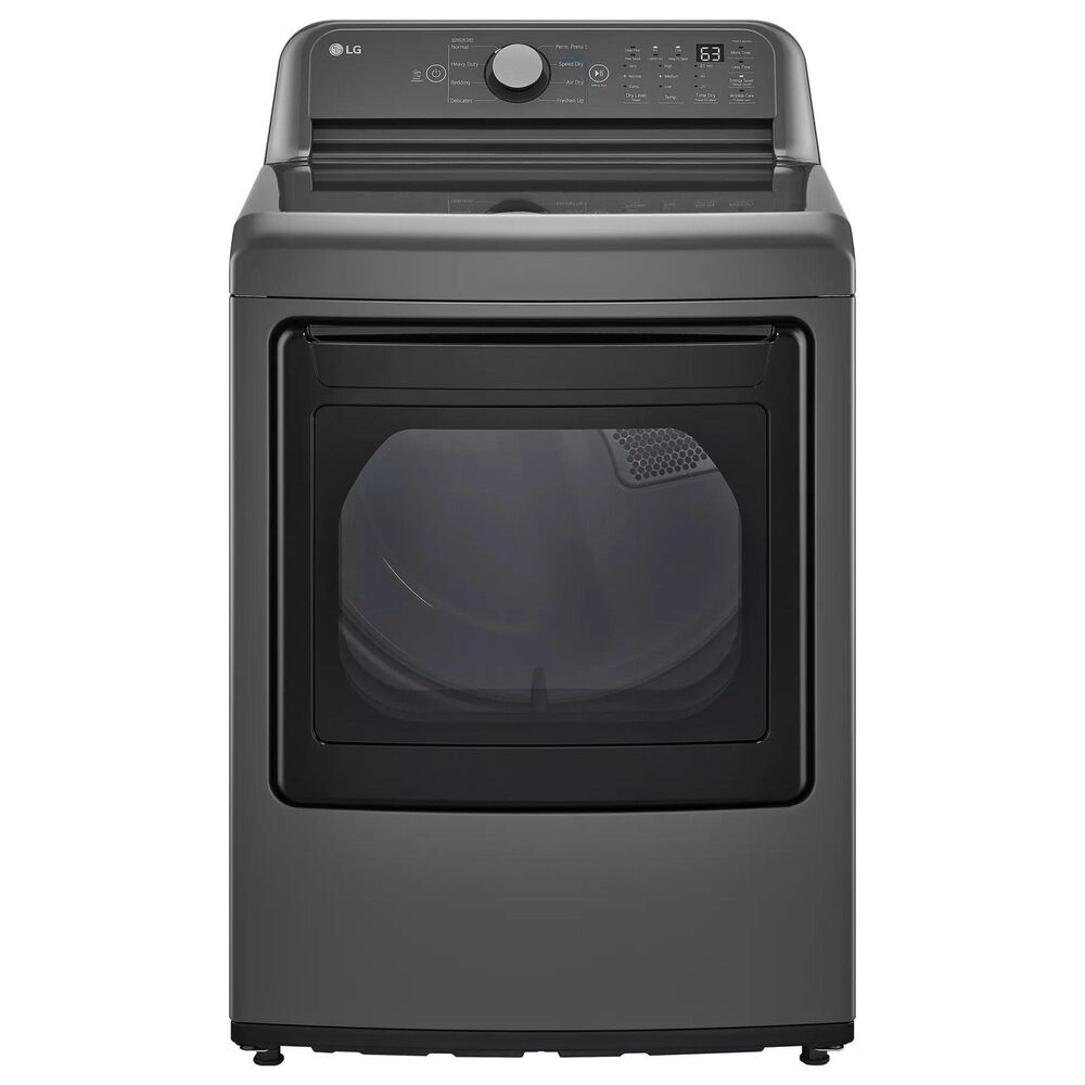 LG 7.3 Cu. Ft. Ultra Large Capacity Electric Dryer with Sensor Dry in Middle Black, , large