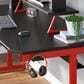 Signature Design by Ashley Lynxtyn Computer Desk with Raised Monitor Stand in Red and Black, , large