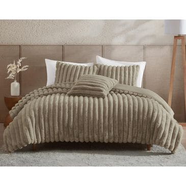 Hallmart Collectibles Ethan 4-Piece King Comforter Set in Taupe, , large