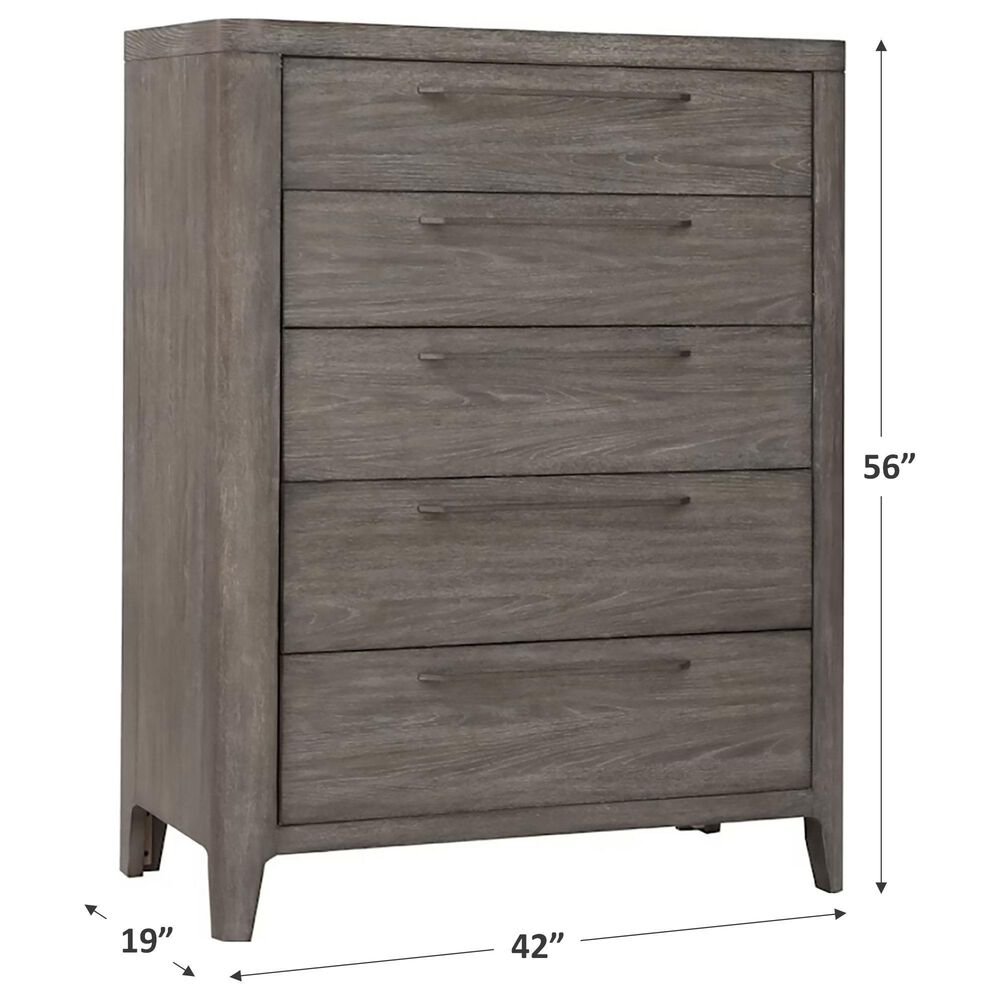 Chapel Hill Griffith 5-Drawer Chest in Gray, , large