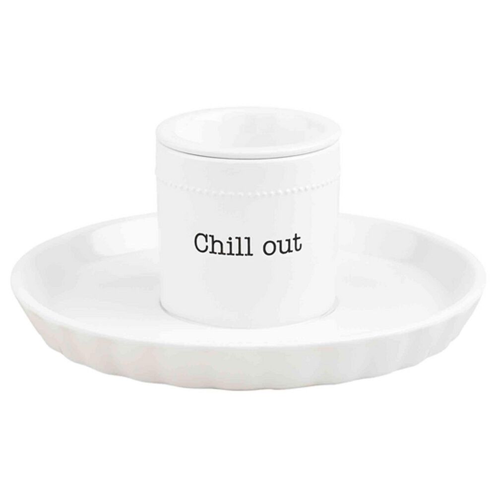 Mud Pie 3-Piece Chip and Chiller Serving Set in White, , large