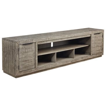 Signature Design by Ashley Krystanza 92" TV Stand in Weathered Gray, , large
