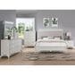 Davis International Solitude 5 Piece King Panel Bedroom Set in White Rub Through Finish, , large