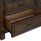 Sasha Lee Grand Teton 3 Piece King Storage Bedroom Set in Warm Brown Oak, , large