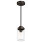 Hunter Devon Park 19008 1-Light Mini Pendant in Onyx Bengal, , large