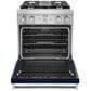 KitchenAid 30" Professional Smart Dual Fuel Range in Ink Blue, , large