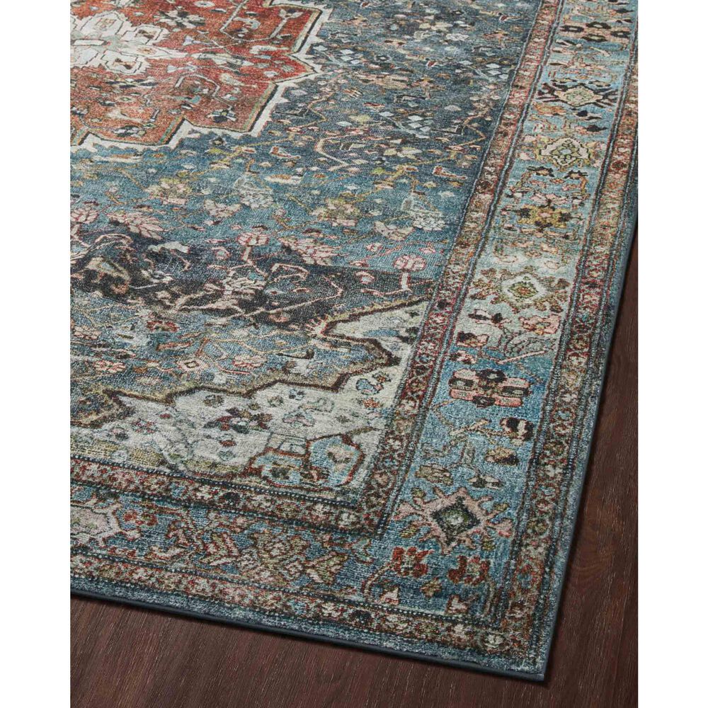 Loloi II Margot 7&#39;6&quot; x 9&#39;6&quot; Ocean and Brick Area Rug, , large