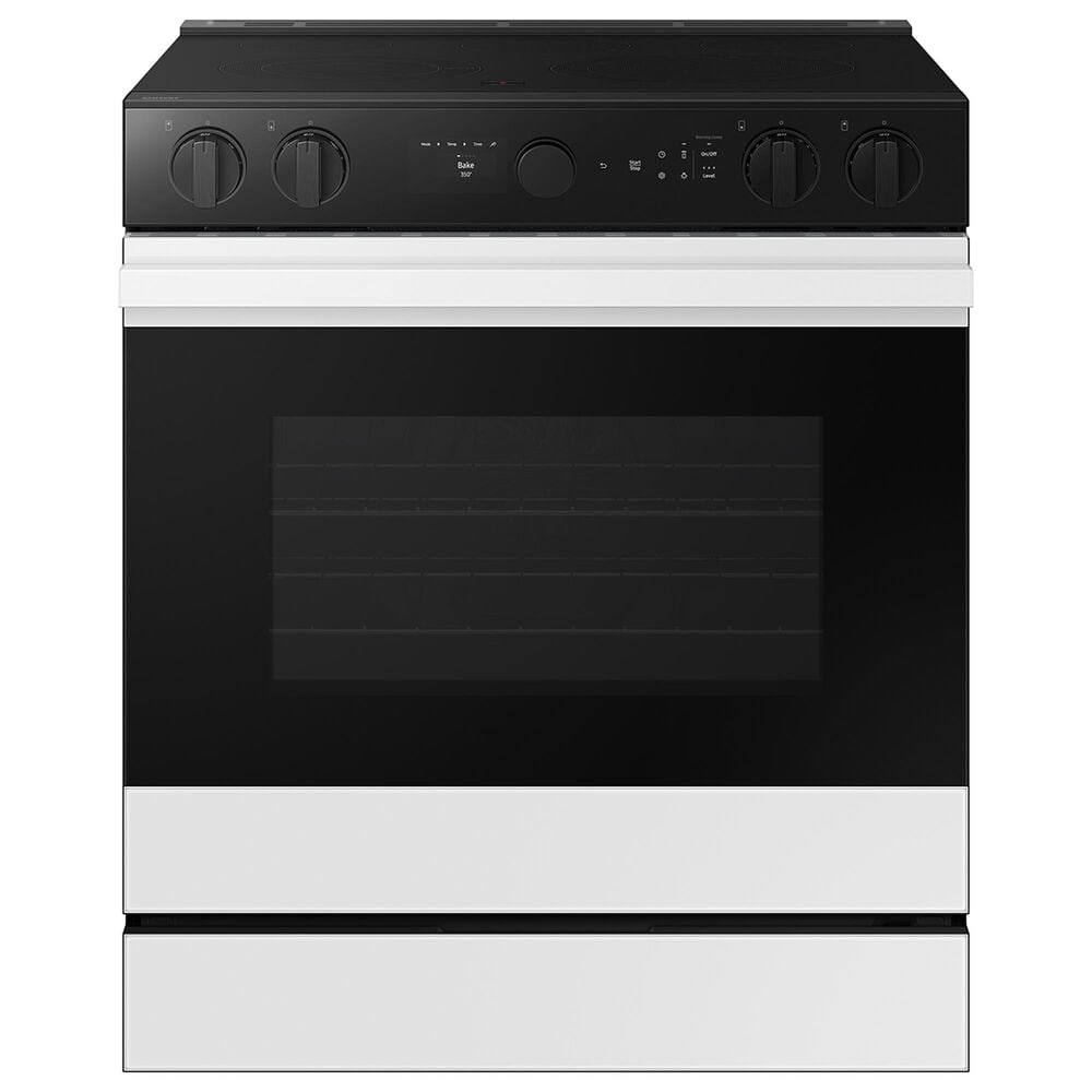Samsung Bespoke 6.3 Cu. Ft. Smart Slide-In Electric Smart Range with 5 Elements in White Glass, , large