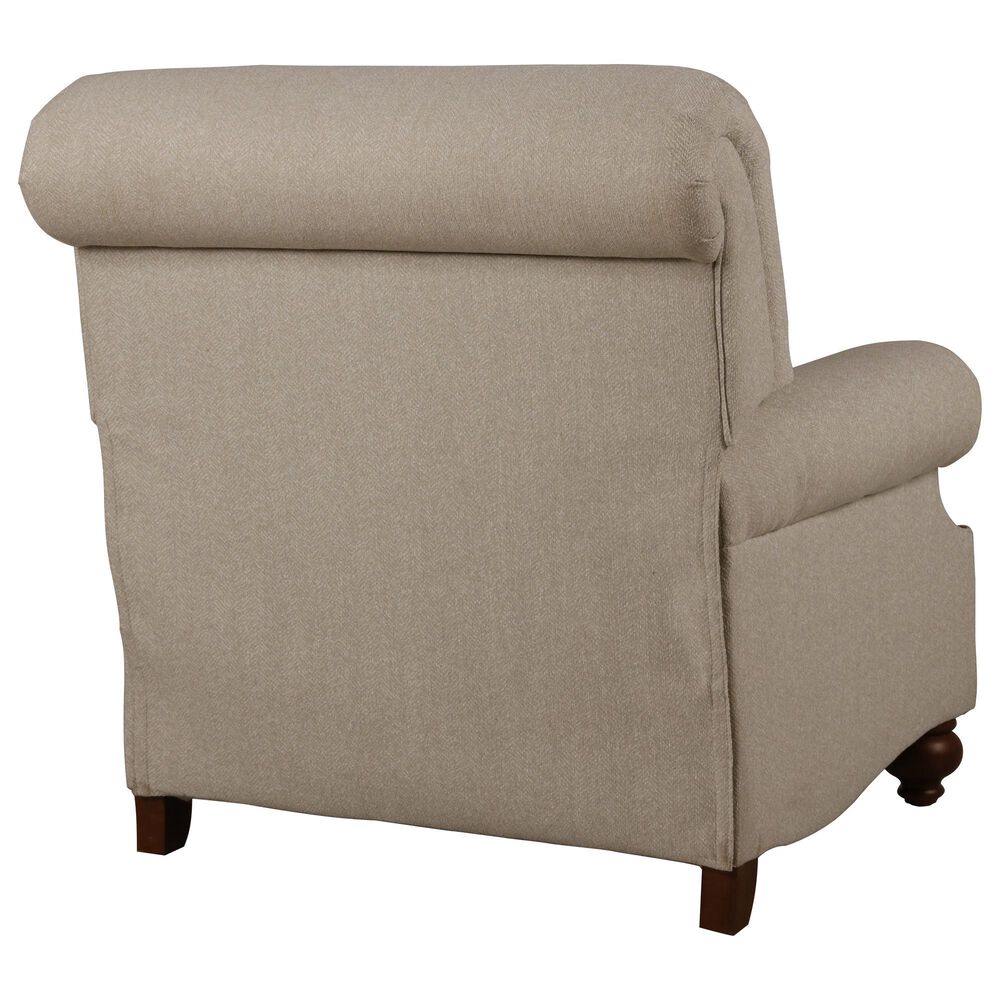 Bassett Hunt Club Recliner with Brass Nail Heads in Oyster, , large