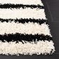 Safavieh Venus Shag VNS603A 4" x 6" Ivory and Black Area Rug, , large