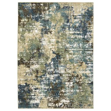 Oriental Weavers Reed 7"10" x 10"10" Blue and Green Area Rug, , large