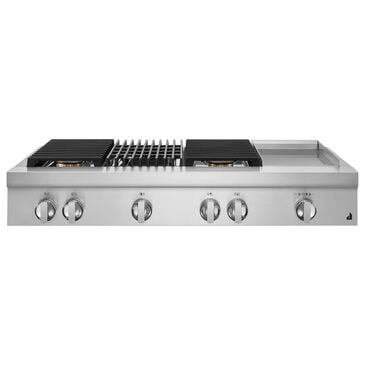 Jenn-Air Noir 48" Gas Rangetop with Griddle and Grill in Stainless Steel, , large