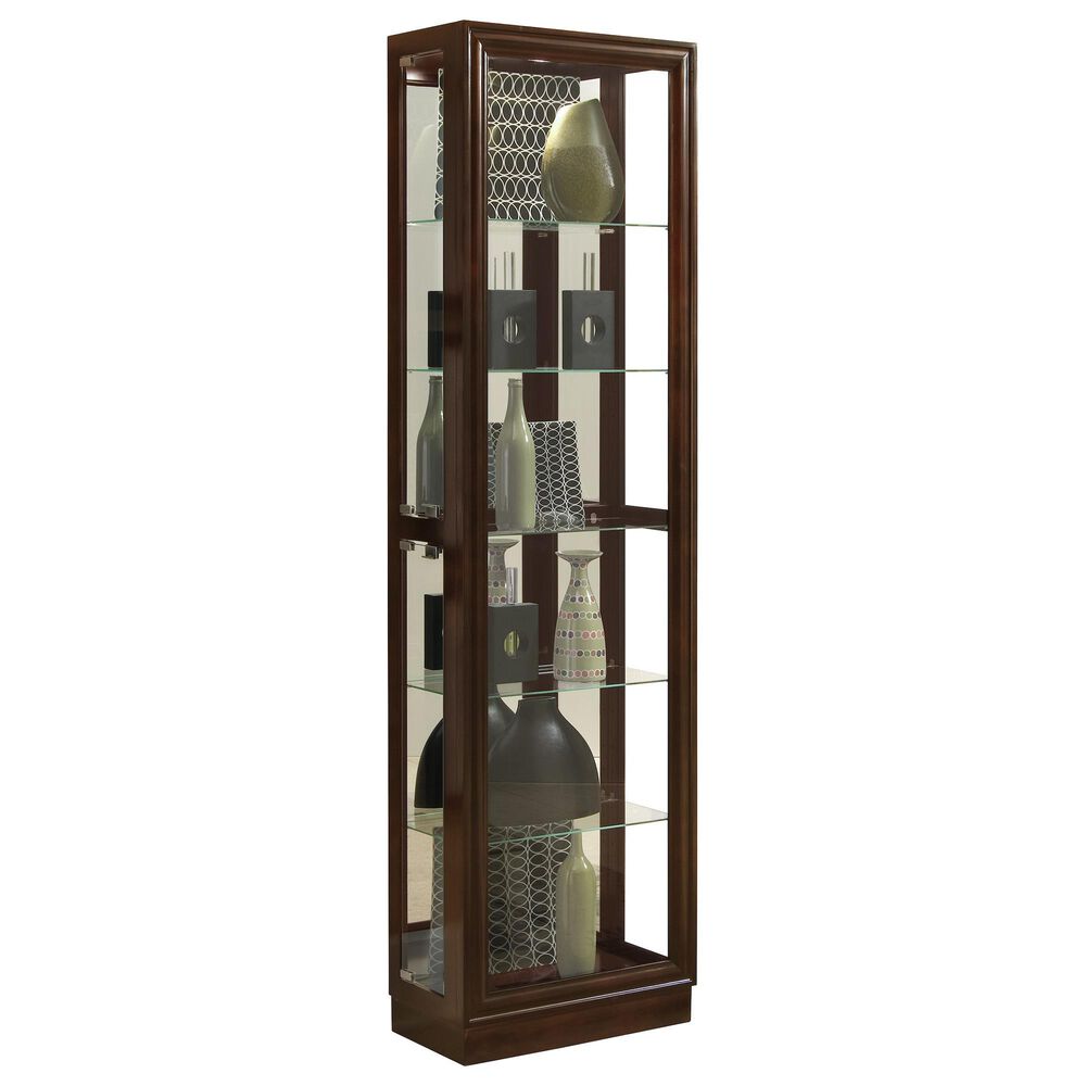 Chapel Hill 5-Shelf Curio Cabinet in Cherry Brown, , large