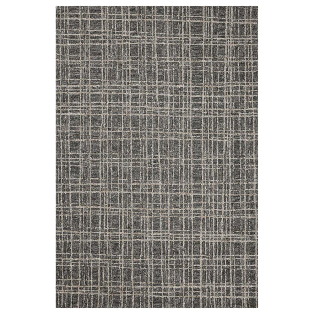 Chris Loves Julia x Loloi Polly 3"6" x 5"6" Graphite and Pebble Area Rug, , large