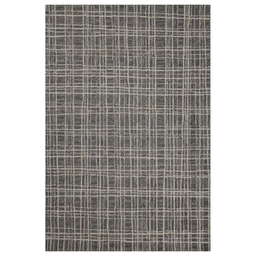 Chris Loves Julia x Loloi Polly 3"6" x 5"6" Graphite and Pebble Area Rug, , large