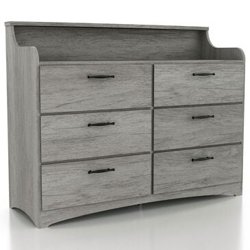 Furniture of America Kingsley 6-Drawer Dresser in Vintage Gray Oak, , large