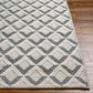 Surya Daffodil Geometric 2"6" x 8" Light Grey and Natural Runner, , large