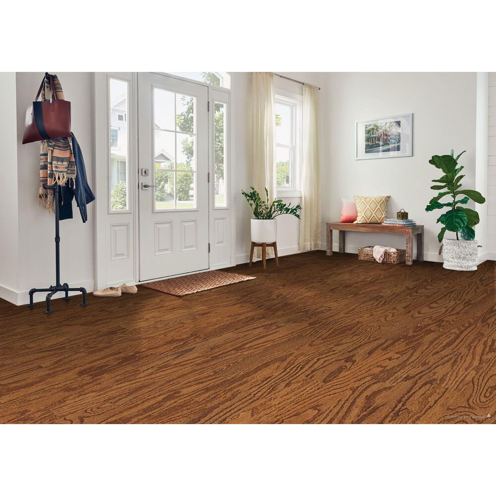 Bruce Hardwood Flooring Turlington Gunstock 5 in Red Oak Hardwood Flooring, , large