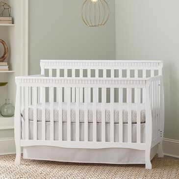 Eastern Shore Emery Slat Convertible Crib in White, , large