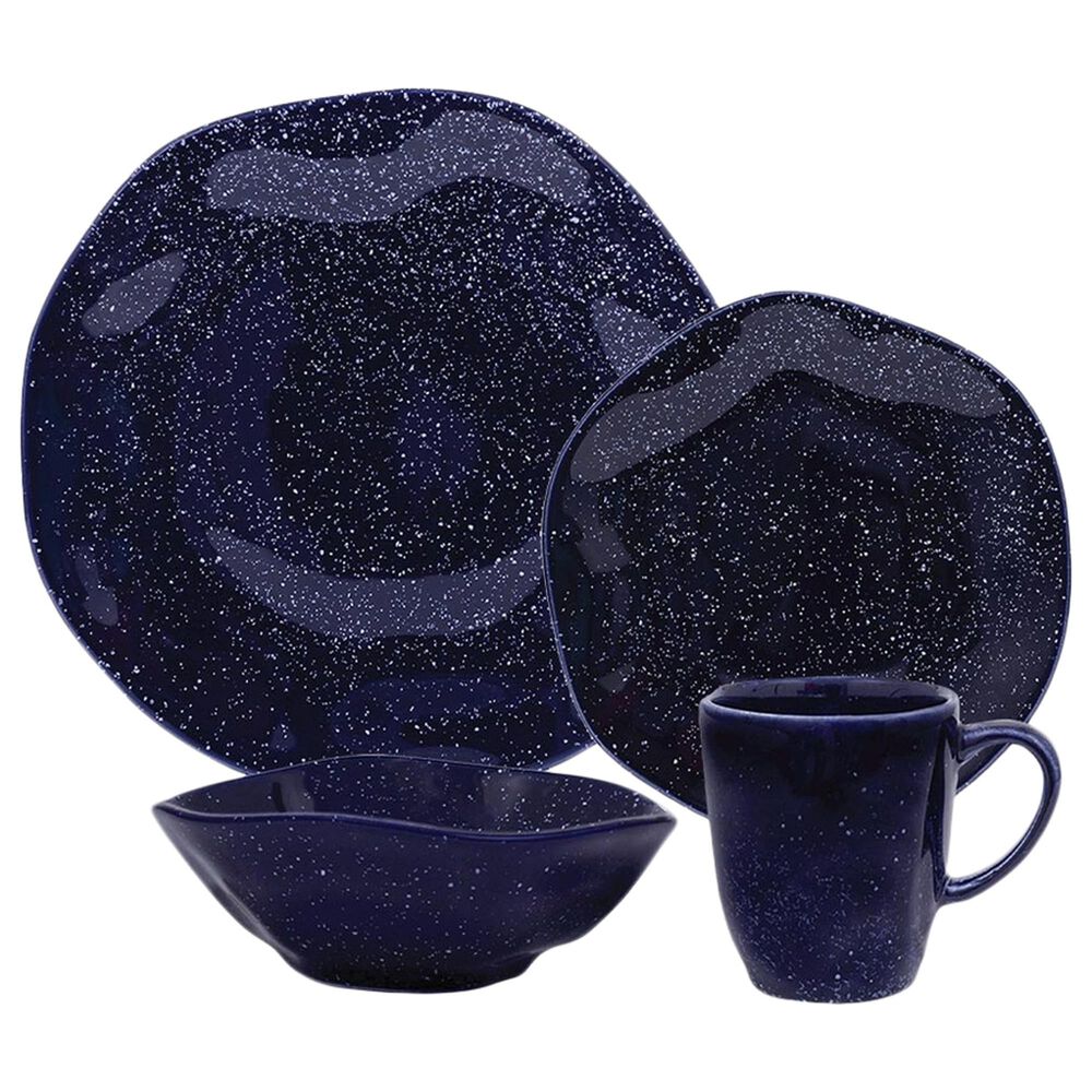 Oxford Ryo Sapphire Porcelain 16-Piece Dinnerware Set in Dark Blue, , large