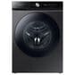Samsung Bespoke 5.3 Cu. Ft. Front load Washer with Super Speed Wash and AI Smart Dial in Brushed Black, , large