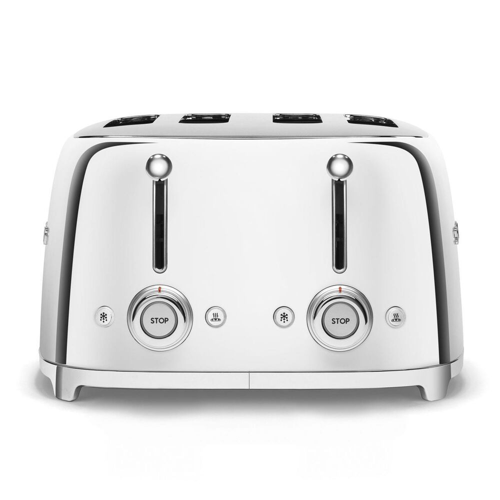 Smeg Retro 4x4 Toaster, Sl Steel, , large