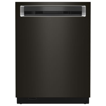 KitchenAid 24" Built-In Pocket Handle Dishwasher with FreeFlex 3rd Rack and Top Control in Black Stainless Steel, , large