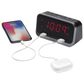 iHome Dual Alarm Clock with Dual USB Charging and Nightlight in Black and Grey, , large
