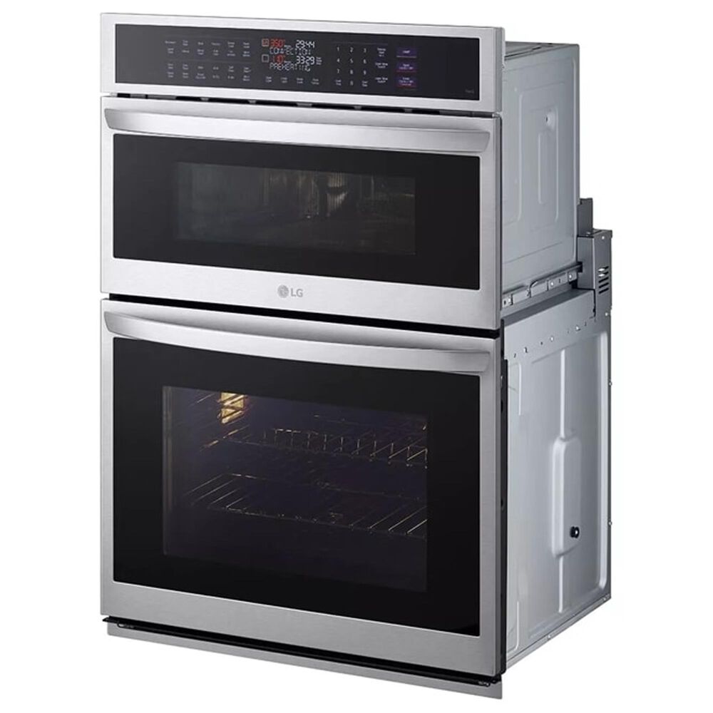 LG 2-Piece Kitchen Package with 6.4 Cu. Ft. Wall Oven and 30&quot; Electric Cooktop in Print Proof Stainless Steel and Black, , large