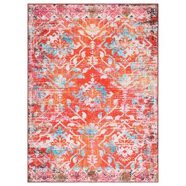 Safavieh Riviera 4"5" x 6"5" Orange and Light Blue Area Rug, , large