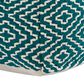 37B Brynnsen Pouf in Teal and Ivory, , large