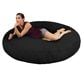 Jaxx 6" Cocoon Large Bean Bag Chair in Black, , large