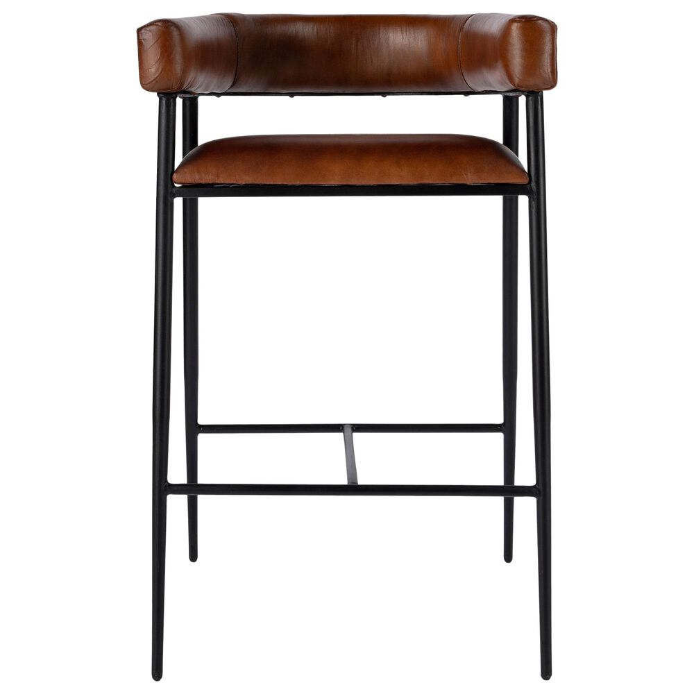 Butler Dallas Barstool with Brown Leather Cushion, , large