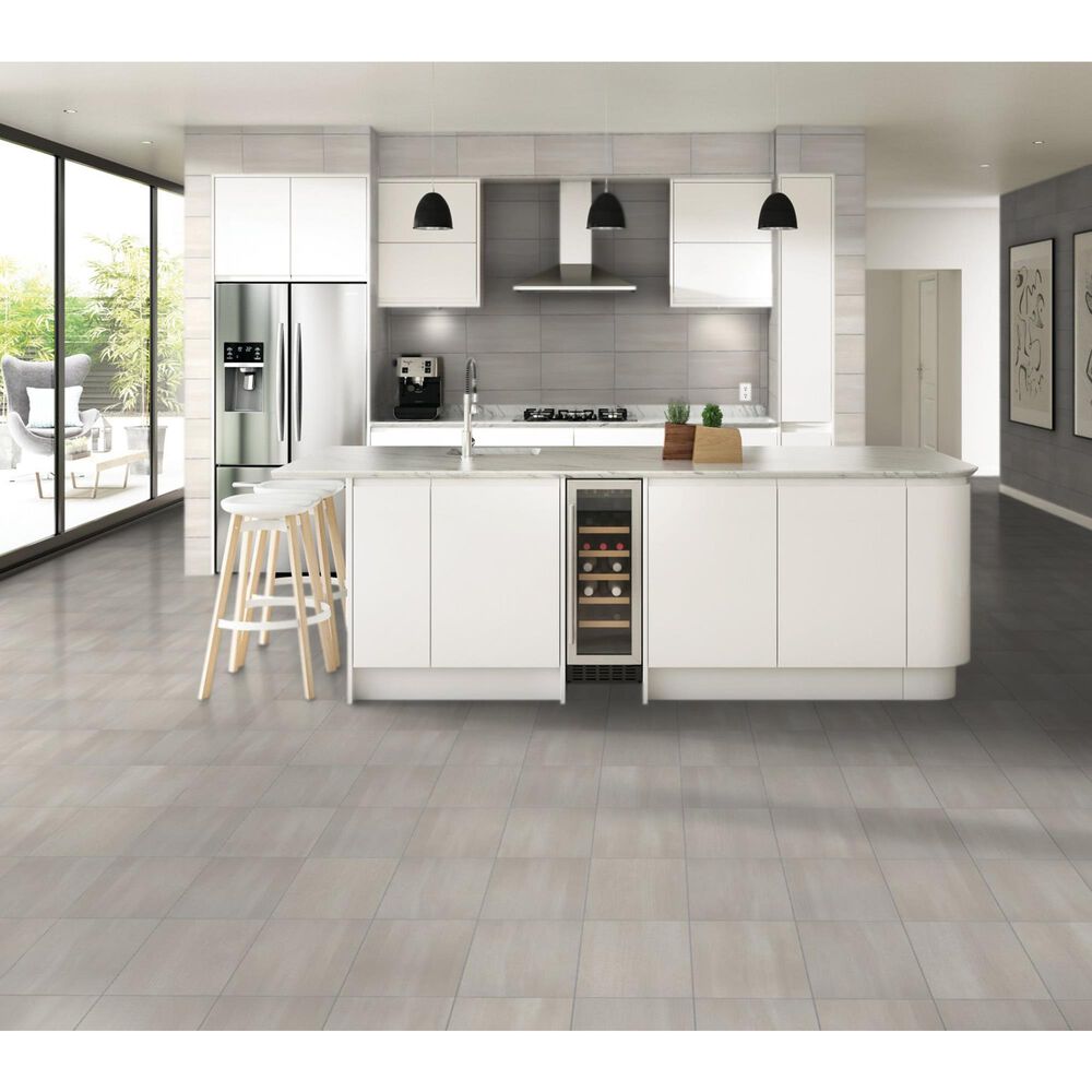 Marazzi Persuade Gray 12&quot; x 24&quot; Porcelain Tile, , large