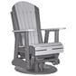 Amish Orchard 2" Adirondack Outdoor Swivel Glider Chair in Dove Gray and Slate, , large