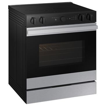 Samsung Bespoke 6.3 Cu. Ft. Smart Slide-In Electric Range with 5 Elements and Steam Clean in Stainless Steel, , large