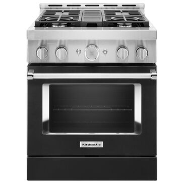 KitchenAid 4.1 Cu. Ft. Freestanding Gas Range with True Convection in Imperial Black, , large