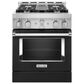 KitchenAid 4.1 Cu. Ft. Freestanding Gas Range with True Convection in Imperial Black, , large