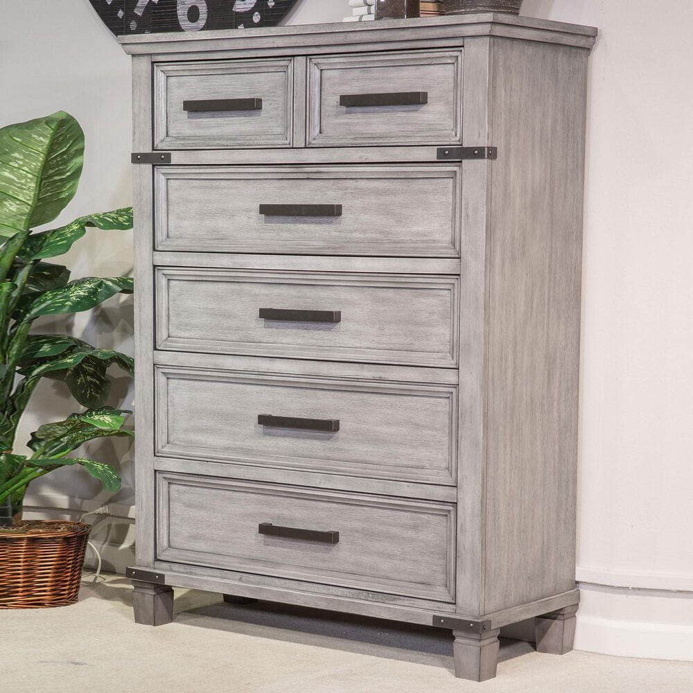 Signature Design by Ashley Russelyn 5 Drawer Chest in Gray, , large