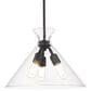 Golden Lighting Malta 3-Light Pendant in Matte Black, , large