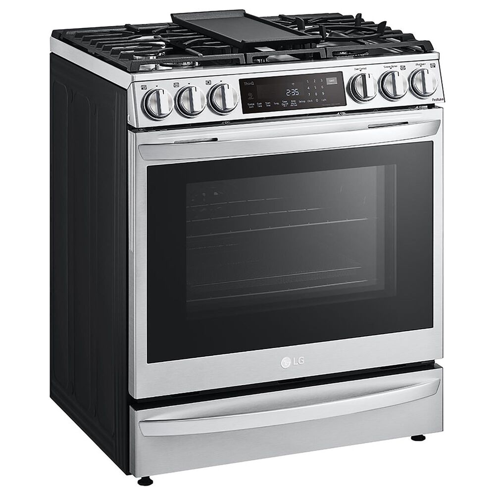 LG 6.3 Cu. Ft. Smart Wi-Fi Enabled ProBake Convection InstaView Slide-In Gas Range with Air Fry in Stainless Steel, , large