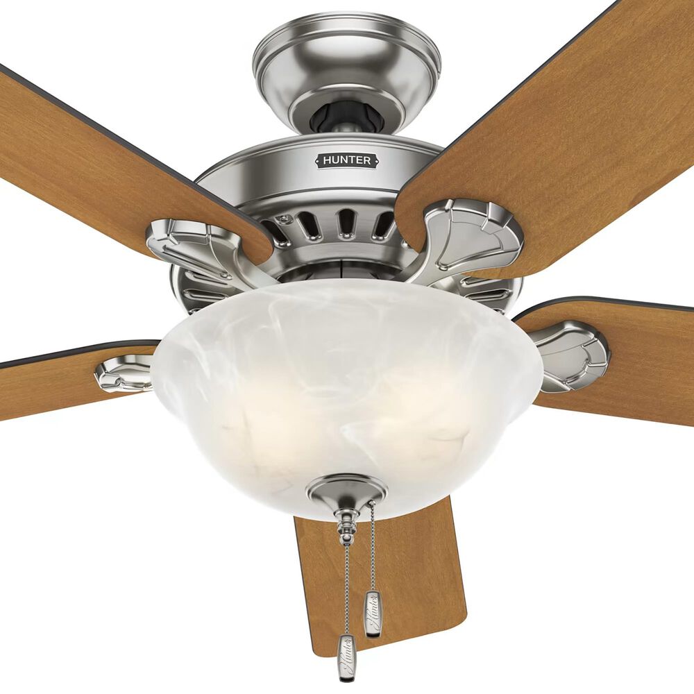 Hunter Pro&#39;s Best 52&quot; Ceiling Fan with Lights in Brushed Nickel, , large