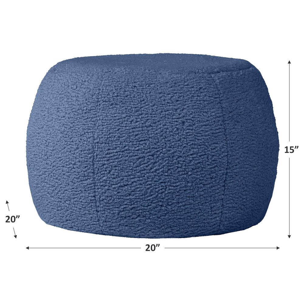 Jaxx Ellis Small Pouf in Indigo, , large