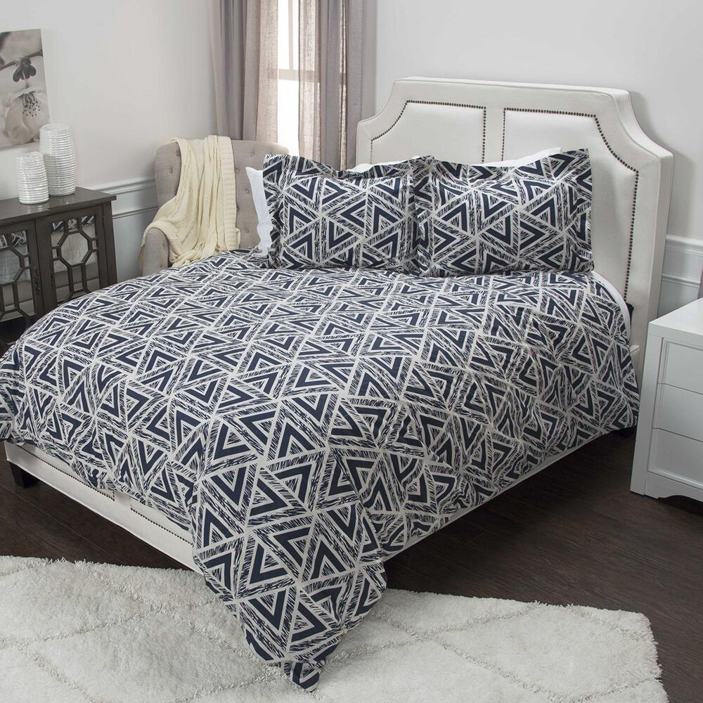 Rizzy Home My Perfect Rhyme Donny Osmond 96 X 98 Duvet Set In Indigo Nebraska Furniture Mart