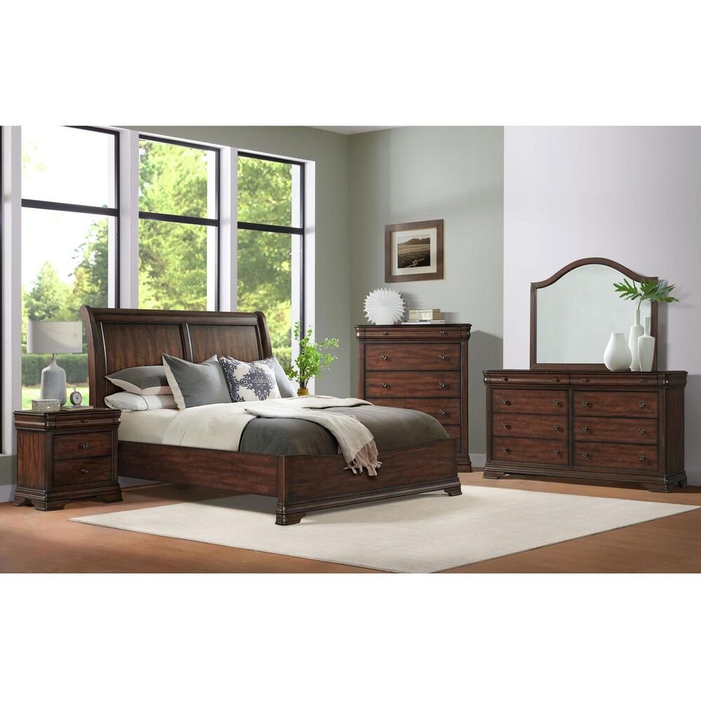 Mayberry Hill Phillipe 5-Piece King Bedroom Set in Cherry, , large