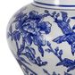 A&B Home Floral Vase Table Lamp in Blue and White, , large